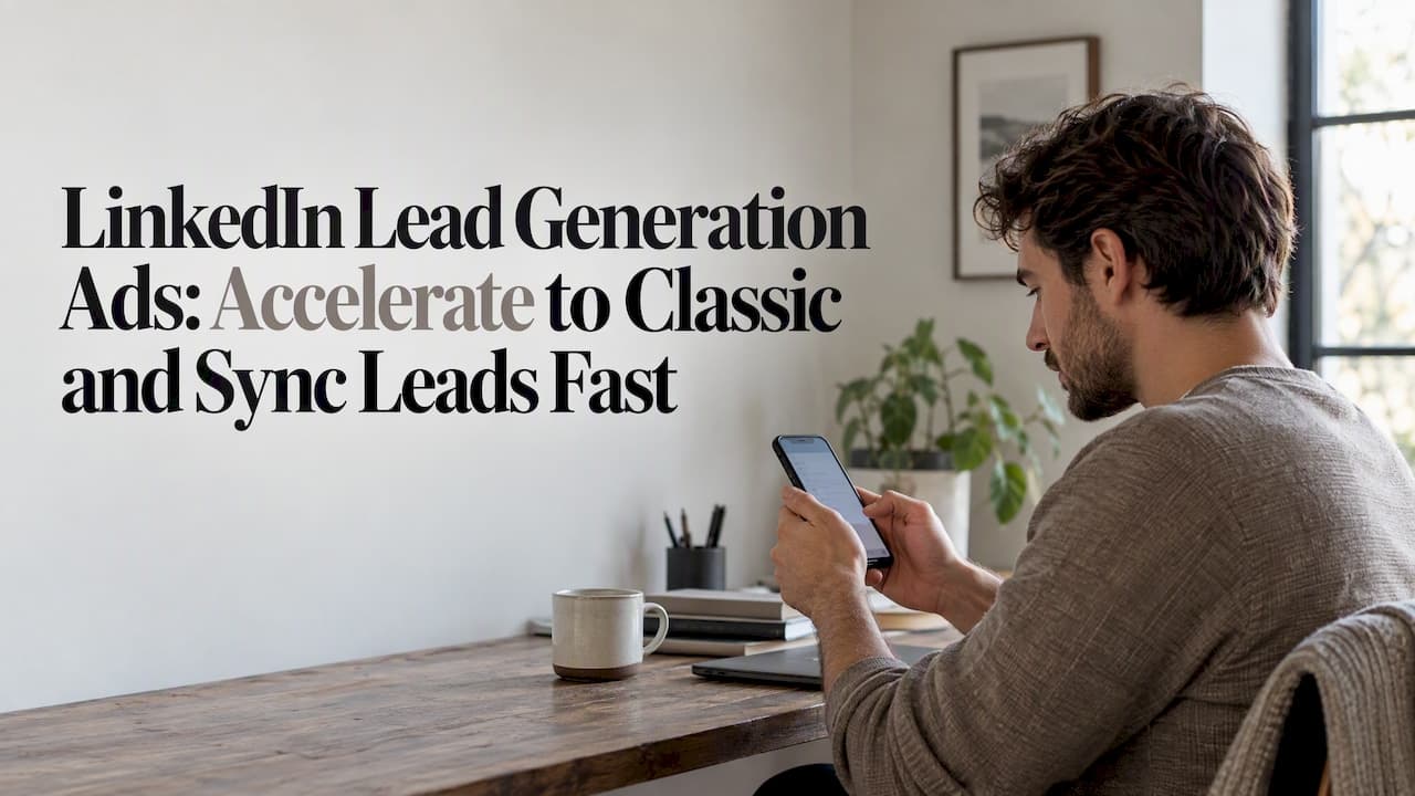 LinkedIn Lead Generation Ads: Accelerate to Classic, Sync Leads Fast