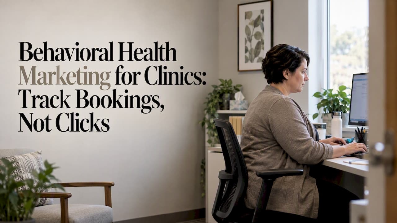 Behavioral Health Marketing for Clinics: Track Bookings, Not Clicks
